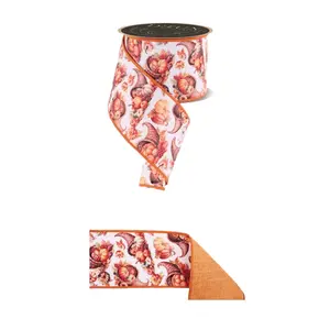 4" x 10yd Fall Cornucopias/Fused D'Lux Ribbon