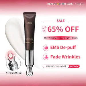GUYU Ginseng EMS Eye Cream - Collagen Peptide Compound K, Micro-current technology, reduce finelines, Anti-Wrinkle, Asian antiaging, Moisture Hydrate Hydrating Moisturizier, skincare, Puffiness, Crow's Feet,#summerwins #dealsforyoudays Moisturizing