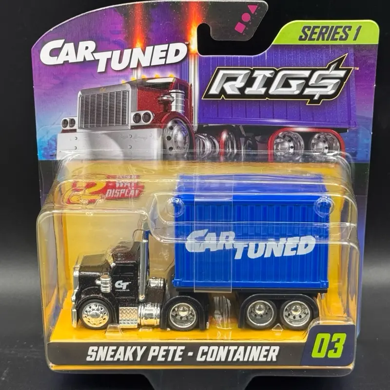 Car Tuned Rigs Series 1 - Sneaky Pete Container Truck #03 - Black and Blue