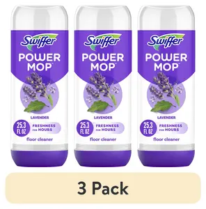 (3 Pack) Swiffer Power Mop Refill Solution, Tile, Vinyl, Laminate, Wood, Floor Cleaner, Lavender, 25.3 Fl Oz Procter & Gamble