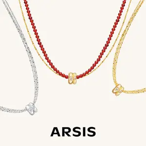 Felice Layered Necklace – 2-in-1 Detachable Beaded Chain with CZ Pendant | 18K Gold Plated