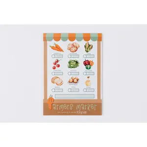 Farmers Market Playtime Pads for Pretend Play 5"x7" Notepad with 50 Sheets for Kids' Imagination Made in the USA