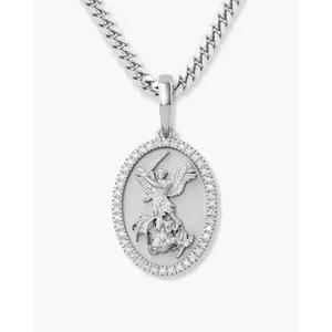 Studded St. Michael Pendant