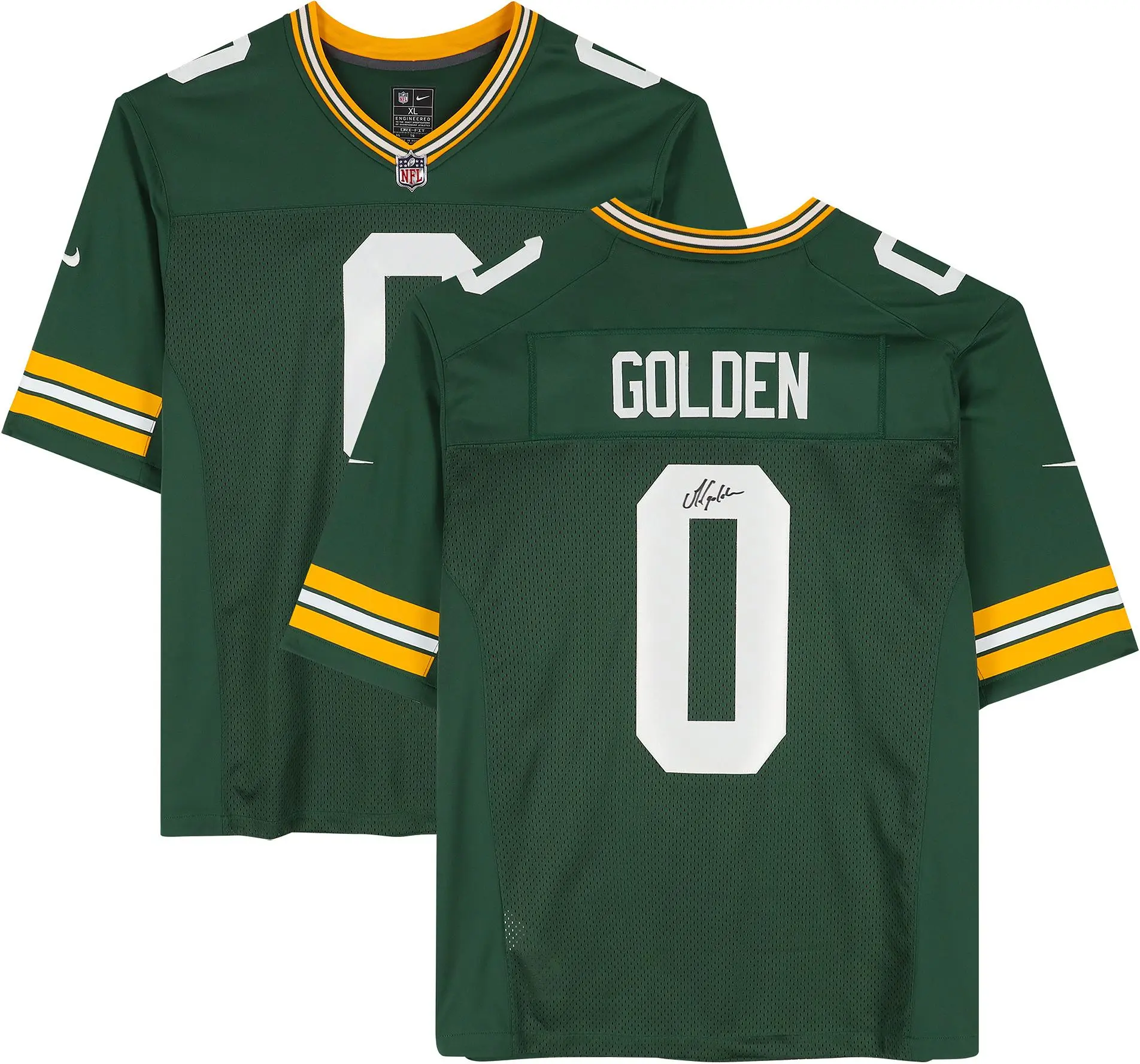 Matthew Golden Green Bay Packers Autographed Nike Green Limited Jersey - Fanatics Authentic Certified