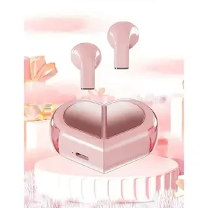 2026 NEW  Wireless Earbuds Stereo Earphone Rotatable Love Heart Shaped Charging Case Low Latency gamer Headphones For sleep Phone Tablet comfortable wear sensory bass bluetooth-compatible earphone