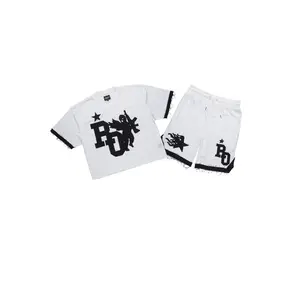 Pluton White Mesh T-Shirt/Short Set