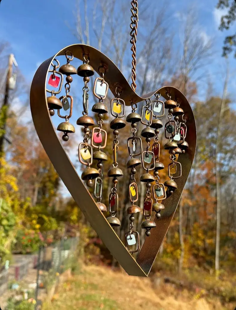 Heart with Dangles Ornament and Wind Chime