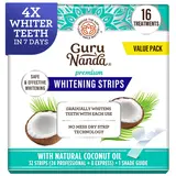 GuruNanda Teeth Whitening Strips - 16 Day Treatment (16 Packets - 2 Strips per pack) - Non-Slip, Dry Strip Technology