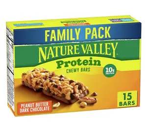 Nature Valley Chewy Granola Bars, Protein, Peanut Butter Dark Chocolate, 15 bars, 21.3 OZ