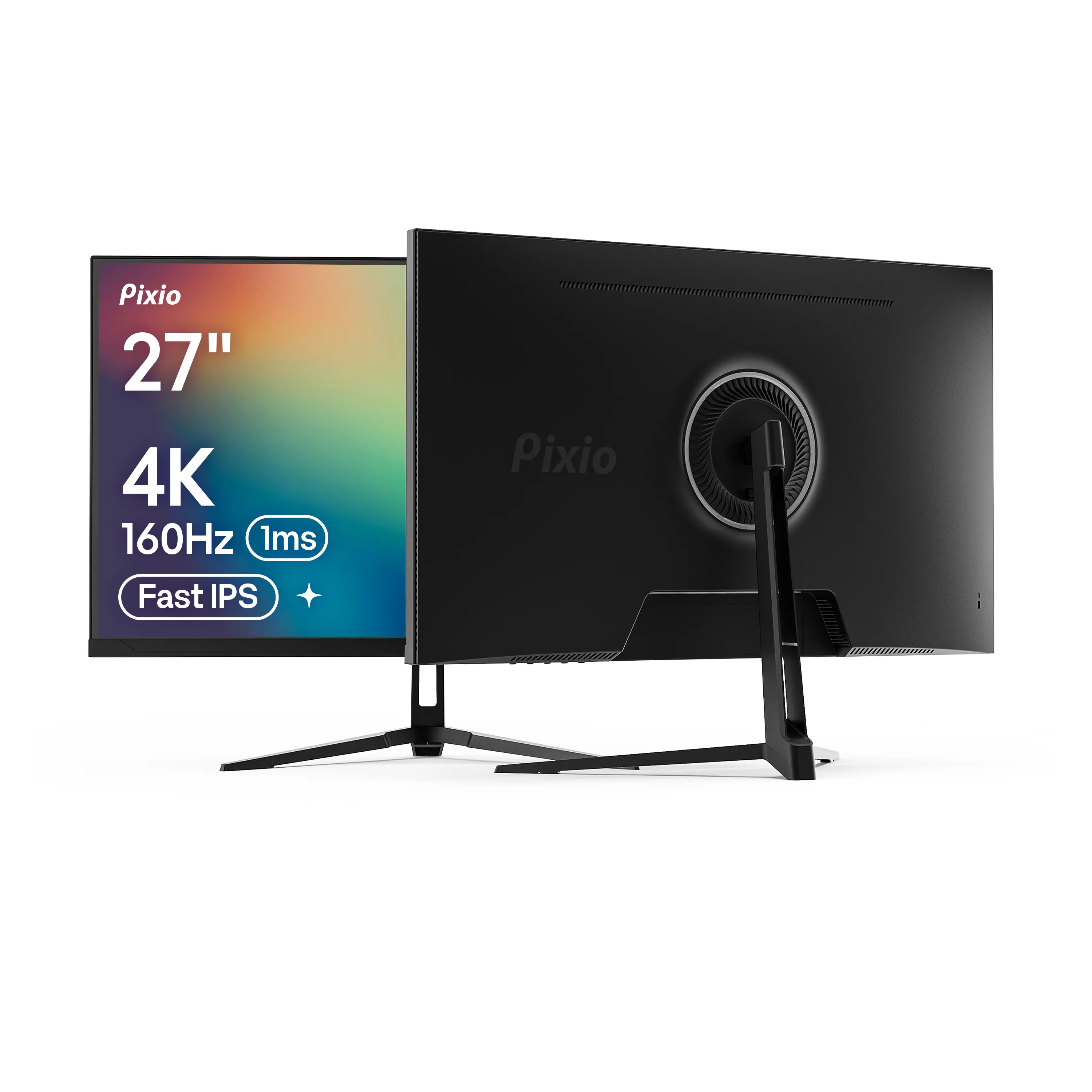 Pixio PX27U Wave 27 inch 160Hz Refresh Rate 4K 3840x2160p Resolution Fast IPS Panel 1ms GTG Response Time Black Tilt Adjustable Gaming Monitor with Adaptive Sync