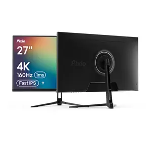 Pixio PX27U Wave 27 inch 160Hz Refresh Rate 4K 3840x2160p Resolution Fast IPS Panel 1ms GTG Response Time Black Tilt Adjustable Gaming Monitor with Adaptive Sync