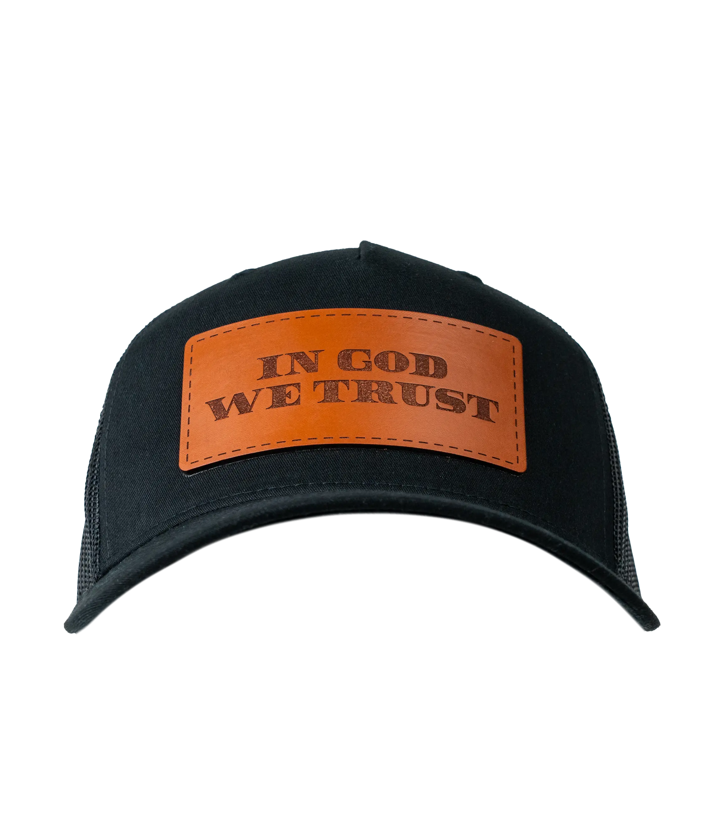In God We Trust Leather Patch Hat