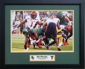 Baylor vs Texas tech 2019 The Rivalry Double Overtime Custom Framed Picture