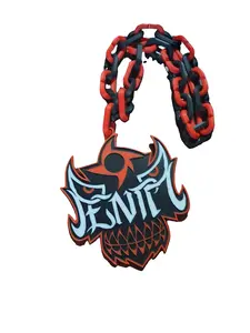 Penta Lucha Mask WWE Wrestling Logo Necklace Chain 32" Raised Letters Textured