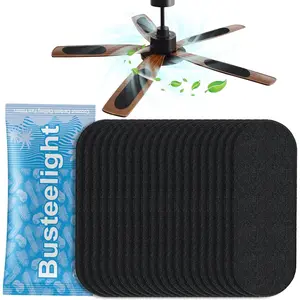 20 Pcs Easy-to-Stick Coconut Carbon Ceiling Fan Blade Filters Dust & Odor Removal Air Purifier Pads