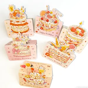 20 Watercolor Cake Birthday Cards Set, High-Quality Style Design, Perfect Gift for Bestie/friend, Unique Celebration Touch