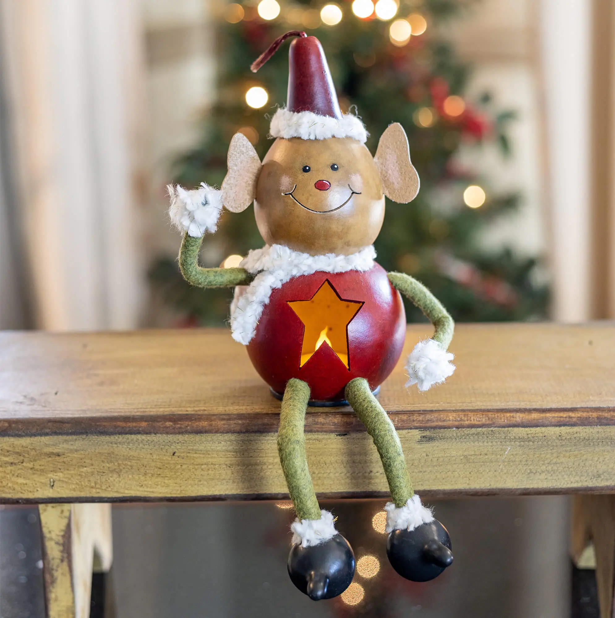 Hand-Crafted Elf Gourd - Eli the Elf Miniature