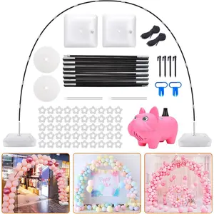 Balloon Arch Kit with Electric Balloon Pump Adjustable Balloon Arch Stand Frame Garden Gazebo: Suitable for Weddings, Baby Showers, Birthdays, and Parties