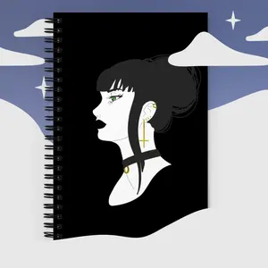 goth spiral notebook