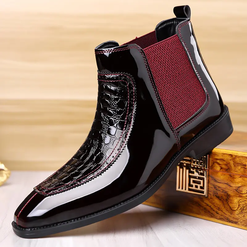 New Men’s Chelsea Boots  Stylish, Versatile, Trendy Fashion with Glossy  Upper Footwear Shoe Boy Formal Walking Shoes boots for men boots for men