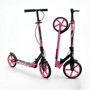 Skideē Kick Scooter for Ages 6+ – Foldable, 9" PU Wheels, 220 LBS Max Load, 3 Height Levels, Kickstand – Black Stunt Scooter for Kids Teens Adults, Great for Halloween