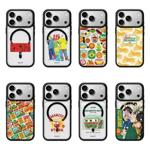 【Black Frame Transparent Magnetic Case】Sakamoto Days Ⅱ Phone Case iPhone17ProMax MagSafe Phone Case 16Pro Shockproof Case Compatible with iPhone15/14/13/12