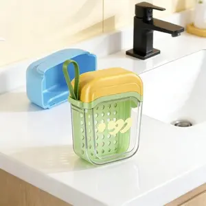 Portable Soap Box Waterproof Draining Design Sealed Soap Travel Business Trip Home Bathroom Organizer Leak Proof Soap Container