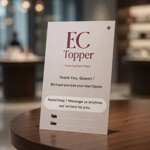 【Not For Sale】EC Topper Product Card with Topper Purchase - Automatically Included after Purchase （Do Not Order Separately） Durable Card Congratulations Card, Greeting Card