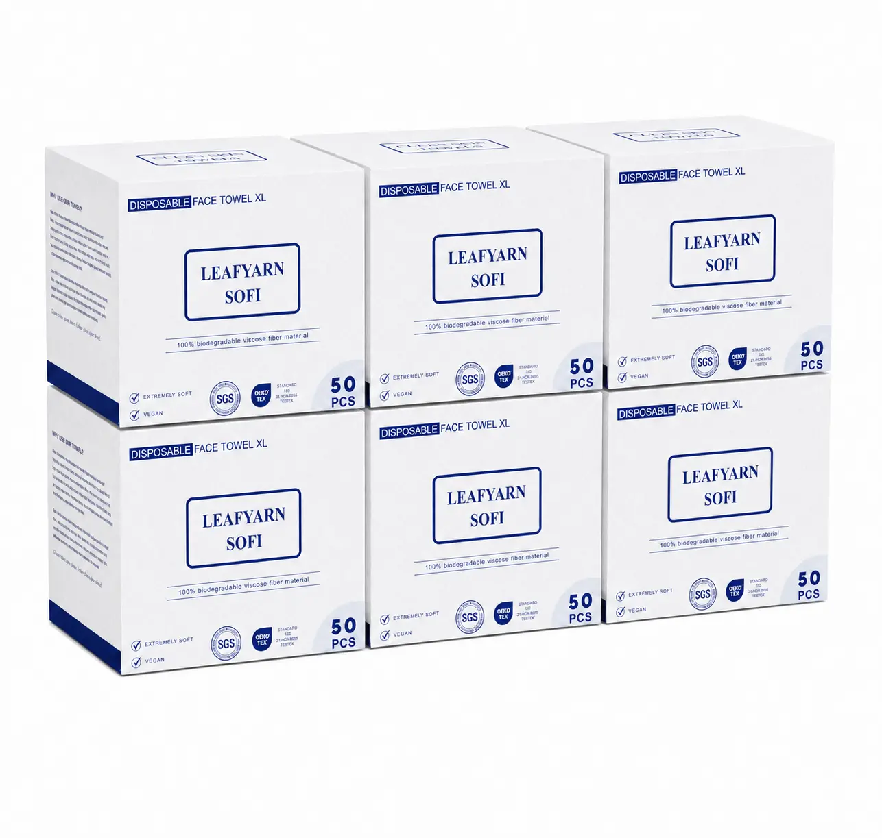 Disposable facial wipes, 50 pieces per pack. Portable multi-functional dry-wet dual-purpose towel. Soft facial towel suitable for home, bathroom and outdoor travel. Absorbent and breathable towel.
