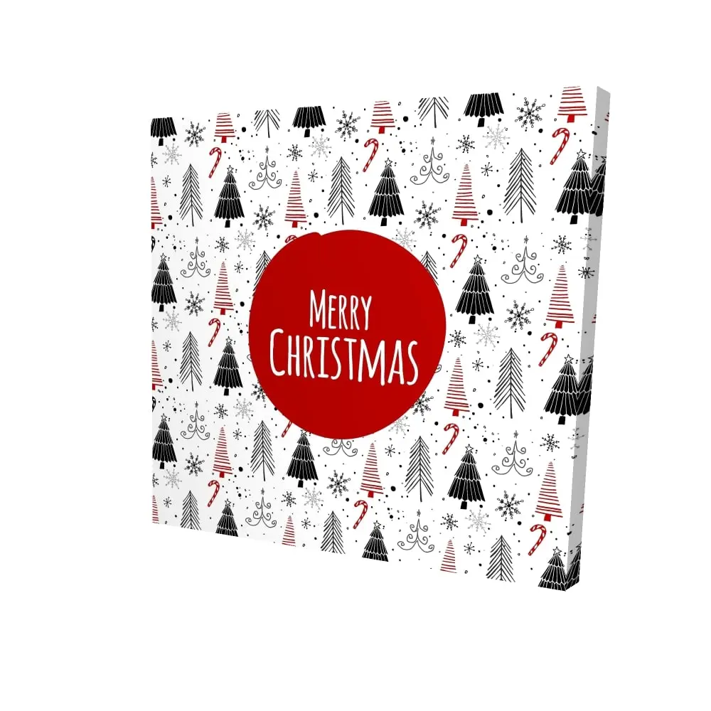 Begin Home Decor 2080-2424-HO18-1 24 x 24 in. Merry Christmas Motivational Canvas - Bedroom Decor Art