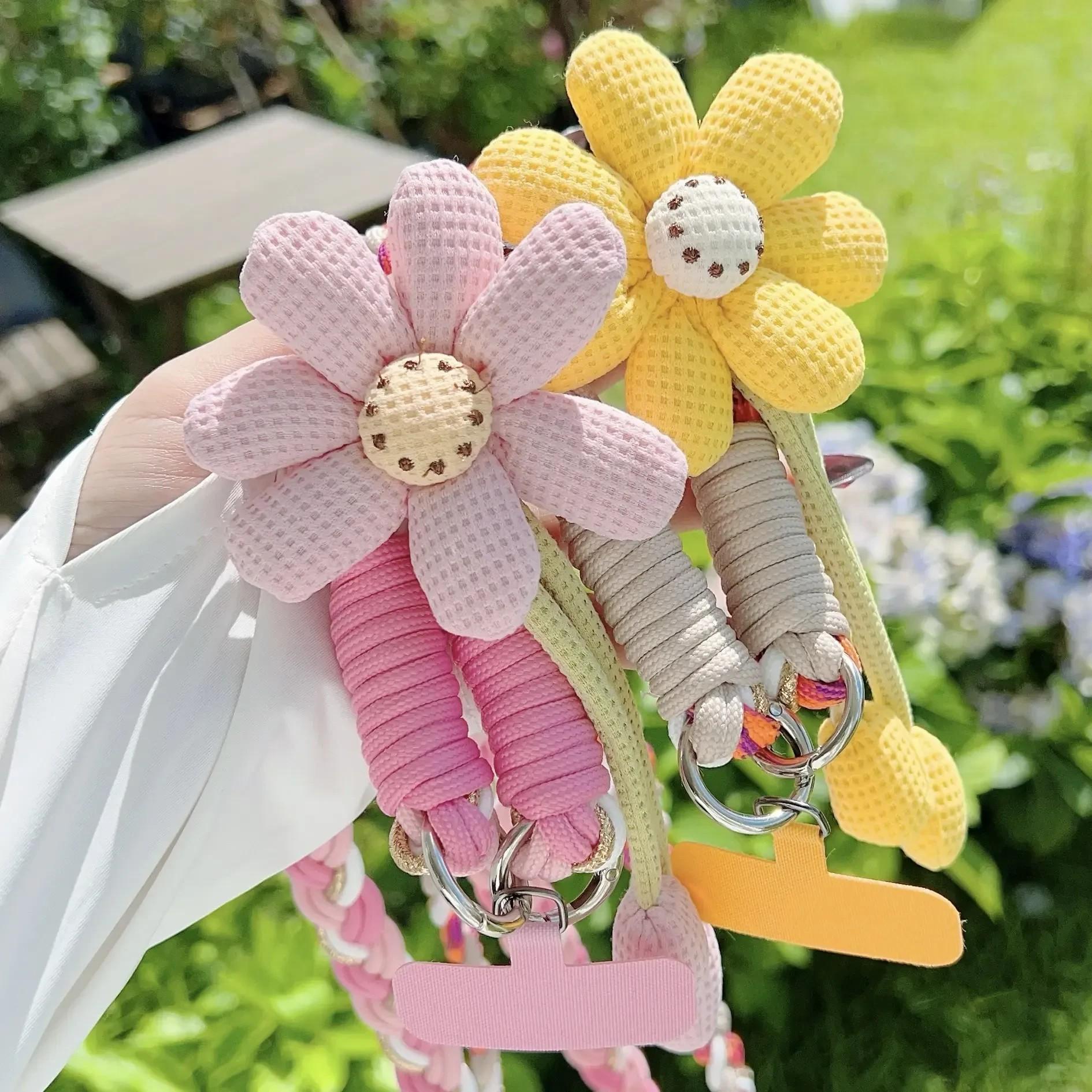 Cute Phone Lanyard Crossbody Strap, Flower Phone Lanyard for iPhone 17, Teacher Must Have Lanyard, Universal Phone Crossbody Strap, Perfect for Travel, Running, Shopping