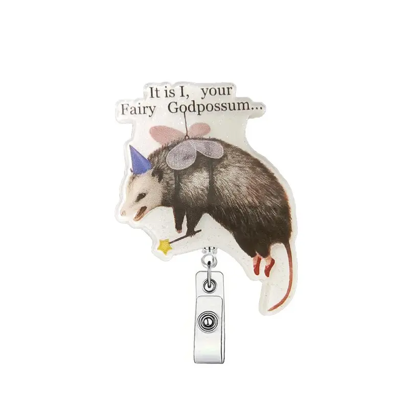 Badge Reels Rat Black And White Rat Terrier Shaker Badge Reel – WhattaCharmer
