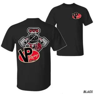 VP Racing Fuels V8 Engine Graphic Tee, Full Size & Color, Men's Summer Fashion, Soft & Comfortable, Tropical Car Lover's T-shirt, Menswear - LORA ATCHER