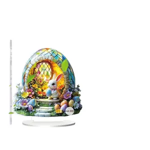 SleekHush Cute Bunny 2D Acrylic Ornament, Festive Atmosphere Decor for Easter & All Holidays