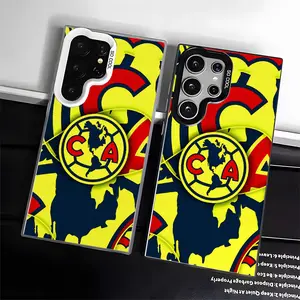 Mexico Club América Eagles Football Fan Gifts Casing For SAMSUNG GALAXY S22 S23 S24 S25 FE PLUS ULTRA Hard TPU PET PC Black Silver Hard  Anti-Drop Protective camera protection Tough Phone Cases Shell Shockproof showcases individuality Luxury durable L1742