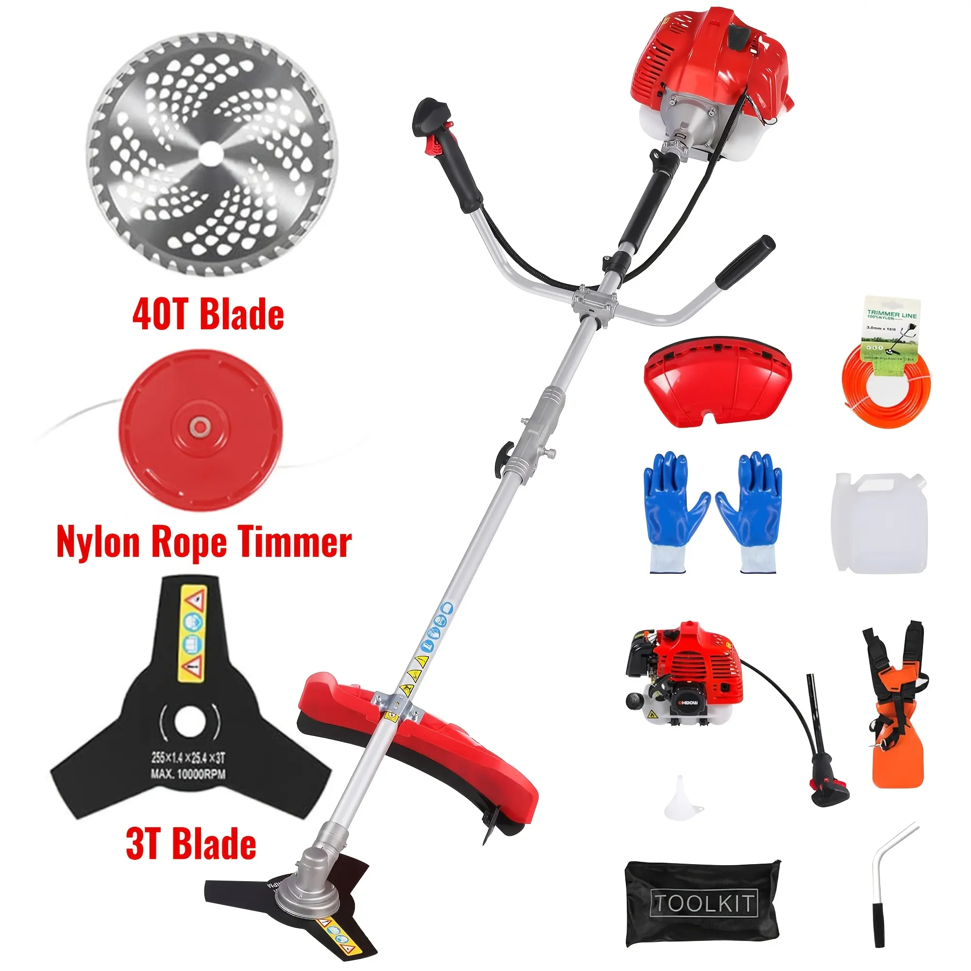 A 70.86" x 13.77" 3-in-1 Gasoline-Powered Lawn Mower—A Compact, Multi-functional Household Tool. This backpack-style agricultural machine serves as a grass trimmer, soil cultivator, and trench opener—the perfect gift for a husband, designed