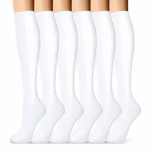 MhzyCaus 6‑Pack Women’s Calf Support Socks – Lightweight Compression for Busy Workdays