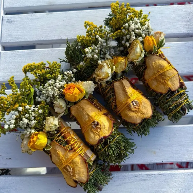 Pear, Palo Santo, Juniper, and Cinnamon Smudge Stick