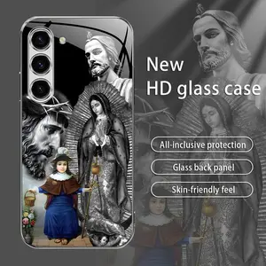 Suitable for [Galaxy S23 5g] Jesus New stylish high quality glass protective case affordable anti-drop anti-fingerprint-888