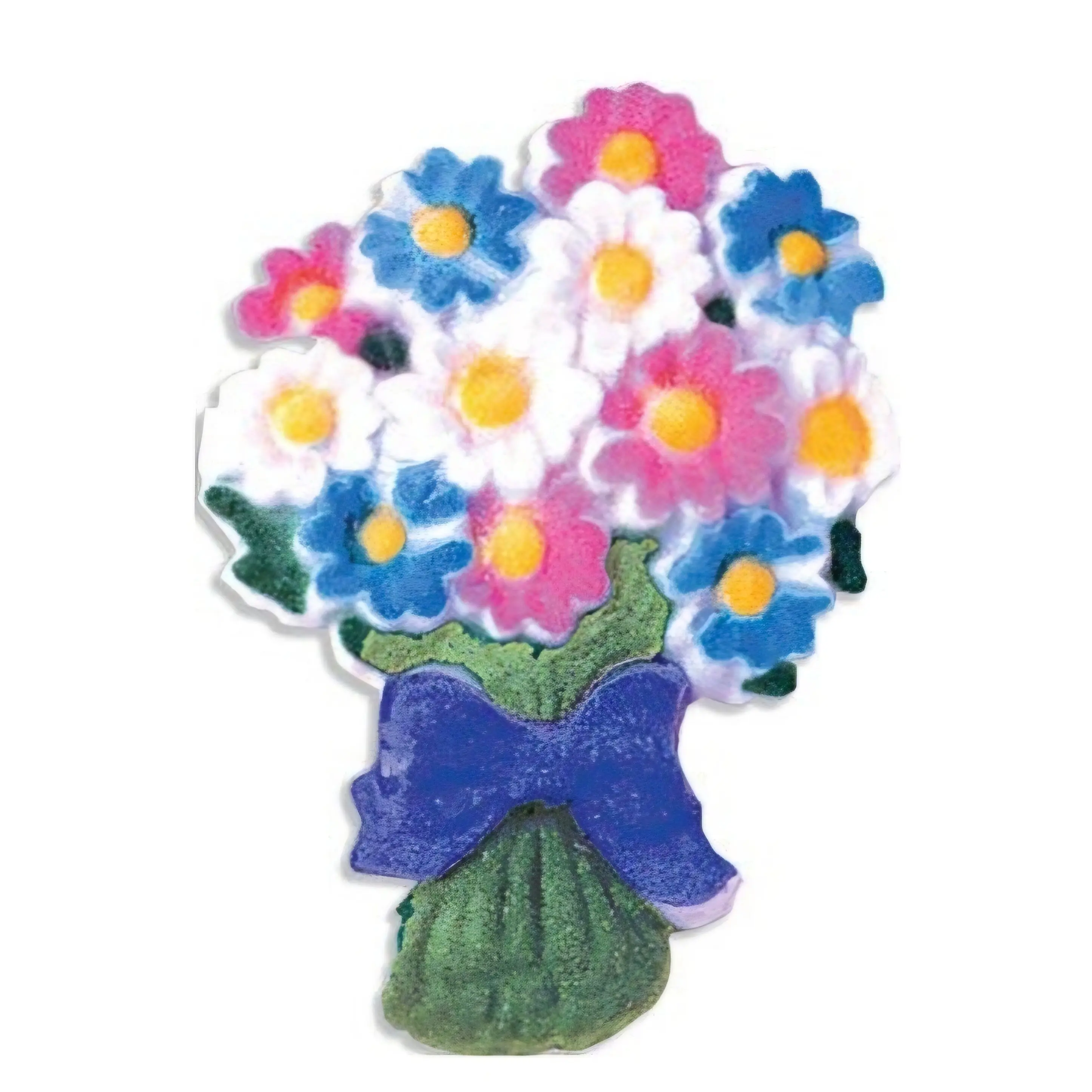 Flower Bouquet Cake Topper – 4" Sugar Flower Arrangement