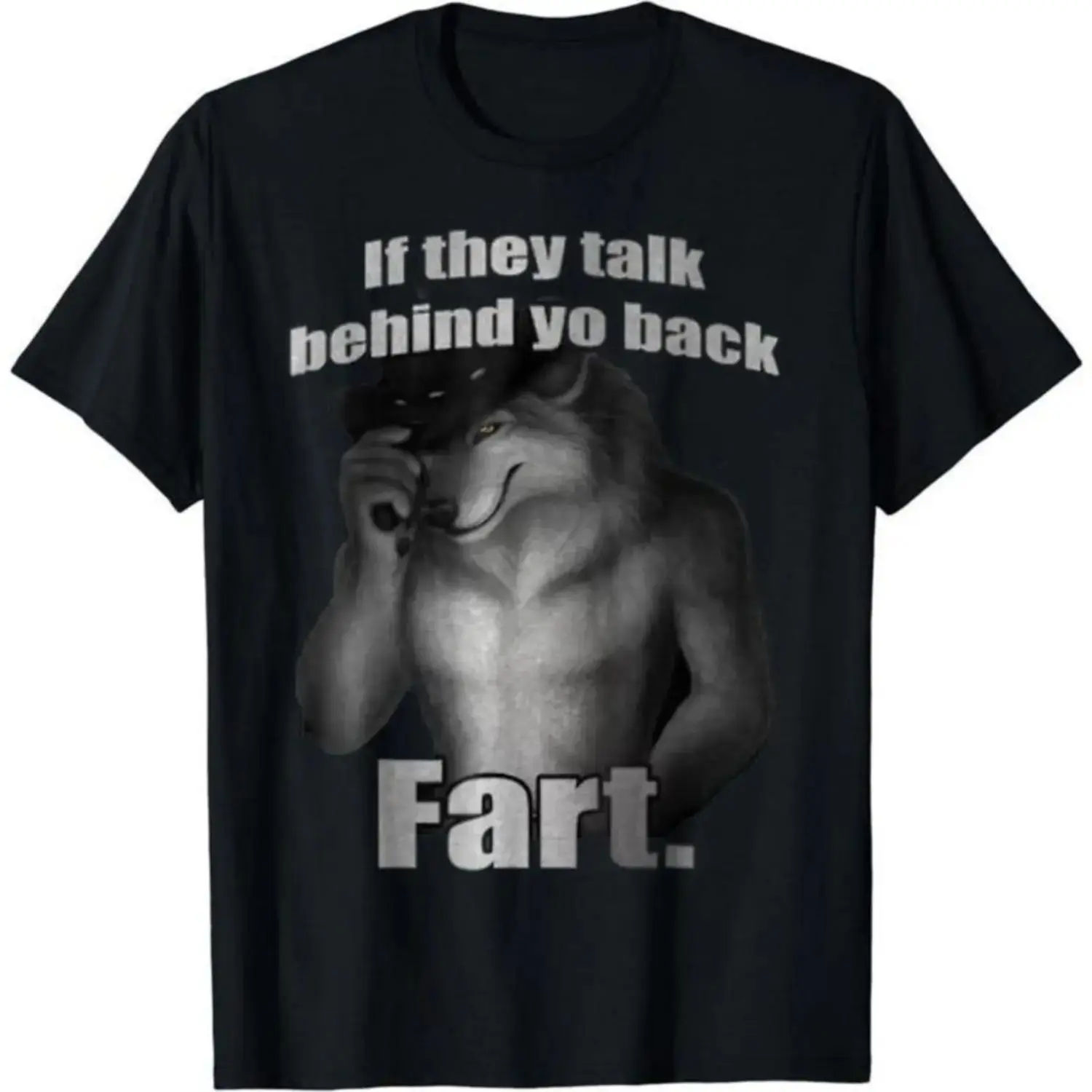Women's "If They Talk Behind Your Back Fart" Funny Meme Short-Sleeve T-Shirt, Comfy Soft Unisex Cotton Streetwear Top, Hilarious Graphic Tee, Perfect Gift for Meme Lovers summerwins