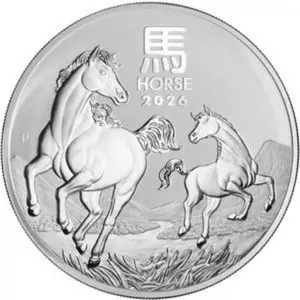 2026 Perth Mint Lunar Year of the Horse High Relief Proof 1 Kilo Silver Coin - In Capsule