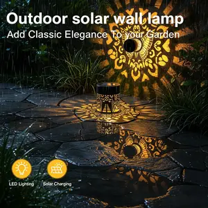 2PCS Butterfly Projection Solar Lights Exterior Backyard Wall Decor Outdoor Garden Landscape Security Lamp projector