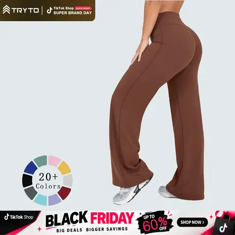 TRYTO SoftMotion Straight Leg Bottoms Fitness Sportswear Gymwear Casual Pants #BackToSchool