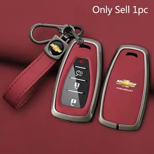 Car Remote Key Case Cover Shell Holder for Chevrolet 2017-2022 Chevy Malibu Camaro Cruze Traverse Spark Sonic Volt Bolt Equinox Protector Key Fob Cover Accessories