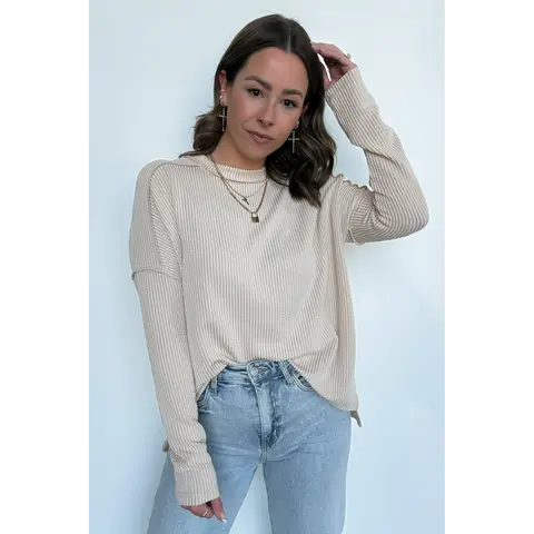 Coy Cutie Textured Raw Edge Boat Neck Top - BACK IN STOCK