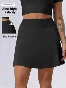 Women's Plus Size Tennis Skirt Pants with Pockets, sporty breathable skorts, Anti-Slip A-Line Design, Ideal for Tennis Golf, Spring Summer New Arrival