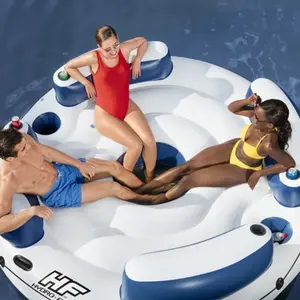 Multi-person floating island * large water floating bed * recliner floating rest inflatable