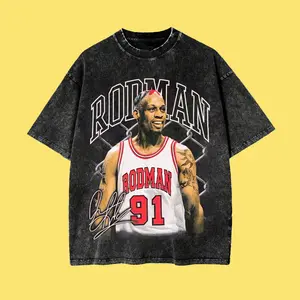 Classic Rodman 91 Basketball Graphic Tee, Retro Chicago Style SweatShirt, Basketball legend Dennis Rodman Streetwear Hoodie, "The Worm" Rodman Shirt, Gift for fan