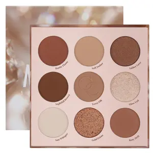 Eyeshadow Palette, Brown & Copper Tones Palette with Matte & Shimmer Finishes,Highly Pigmented Eye Makeup Palette for Everyday Glam Look